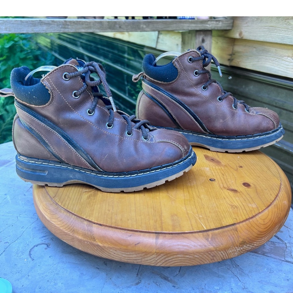 Vintage Tuff Boots Brown Leather Lace To Toe Monkey Boot Size 38 Roots Athletics